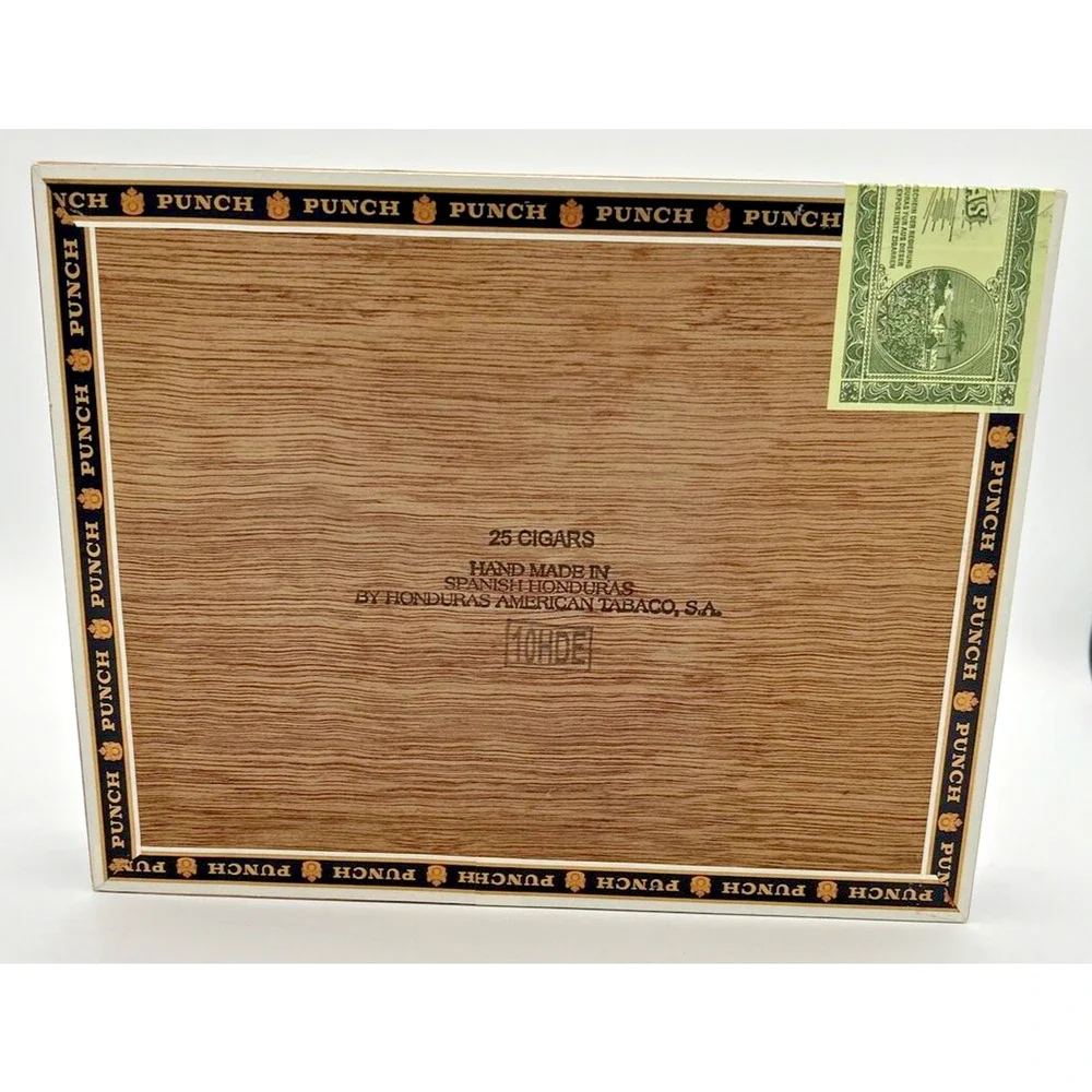 Vintage Punch Cigar‎ Box Gold Tone Detail SKU U192
